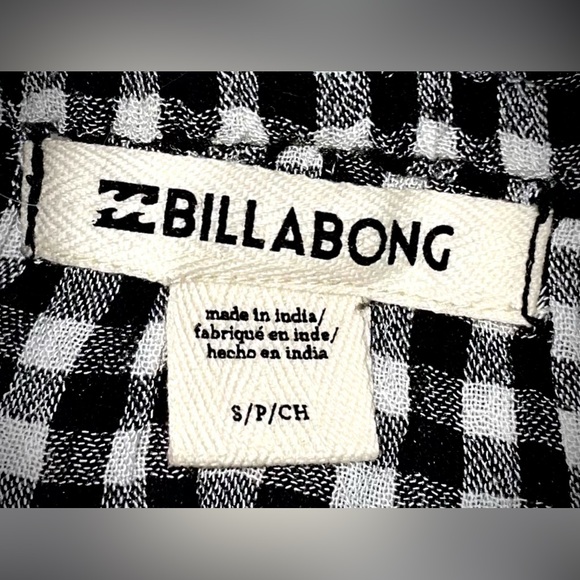 Billabong black gingham mini dress size S - Picture 5 of 5